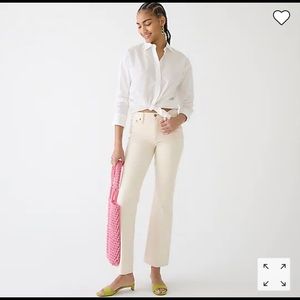 Petite Full length demi-boot Jean in ecru